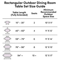 6 - Person Patio Dining Set with Rectangular Table
