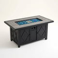 Fire Pit Table Built for Outdoor Entertaining, 60,000 BTU Propane Gas, 42 Inch Rectangular, Piezo Ignition