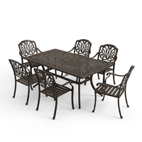 6 - Person Patio Dining Set with Rectangular Table — Studio Shot