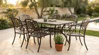 6 - Person Patio Dining Set with Rectangular Table — Lifestyle