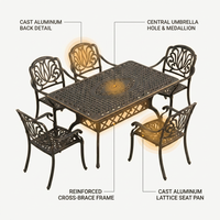 6 - Person Patio Dining Set with Rectangular Table — How It Works