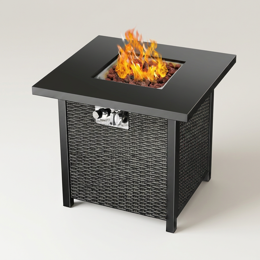 Outdoor Propane Fire Pit Table — Studio Shot