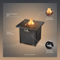 Outdoor Propane Fire Pit Table — infographic