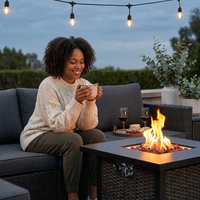Outdoor Propane Fire Pit Table — Lifestyle